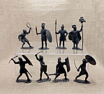 Римские легионеры, Н 8 шт (черный цвет, оригинальный вкладыш) Донецкий завод игрушек - фото